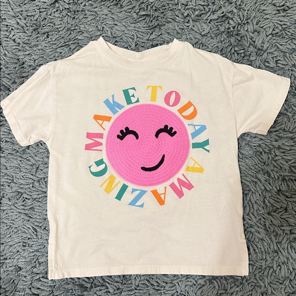 Zara Cream T-Shirt with Colorful Letters